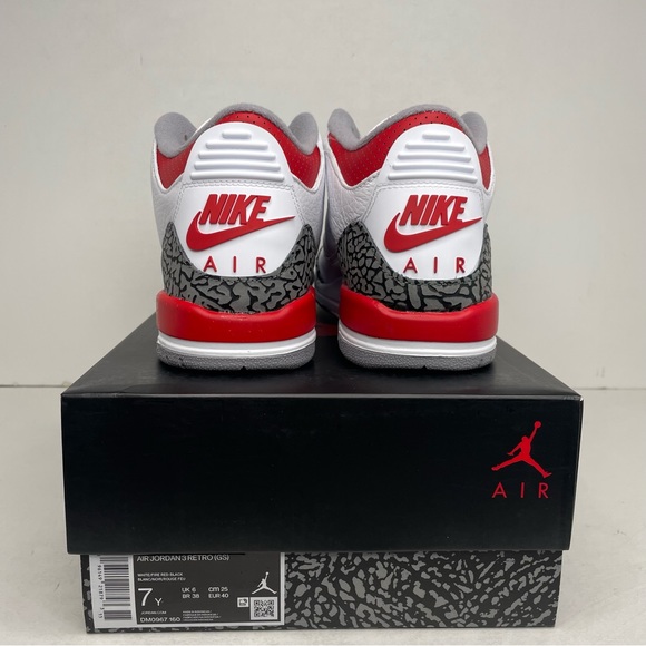 Nike Air Jordan 3 Retro GS “Fire Red” NEW 2022 - Picture 4 of 4